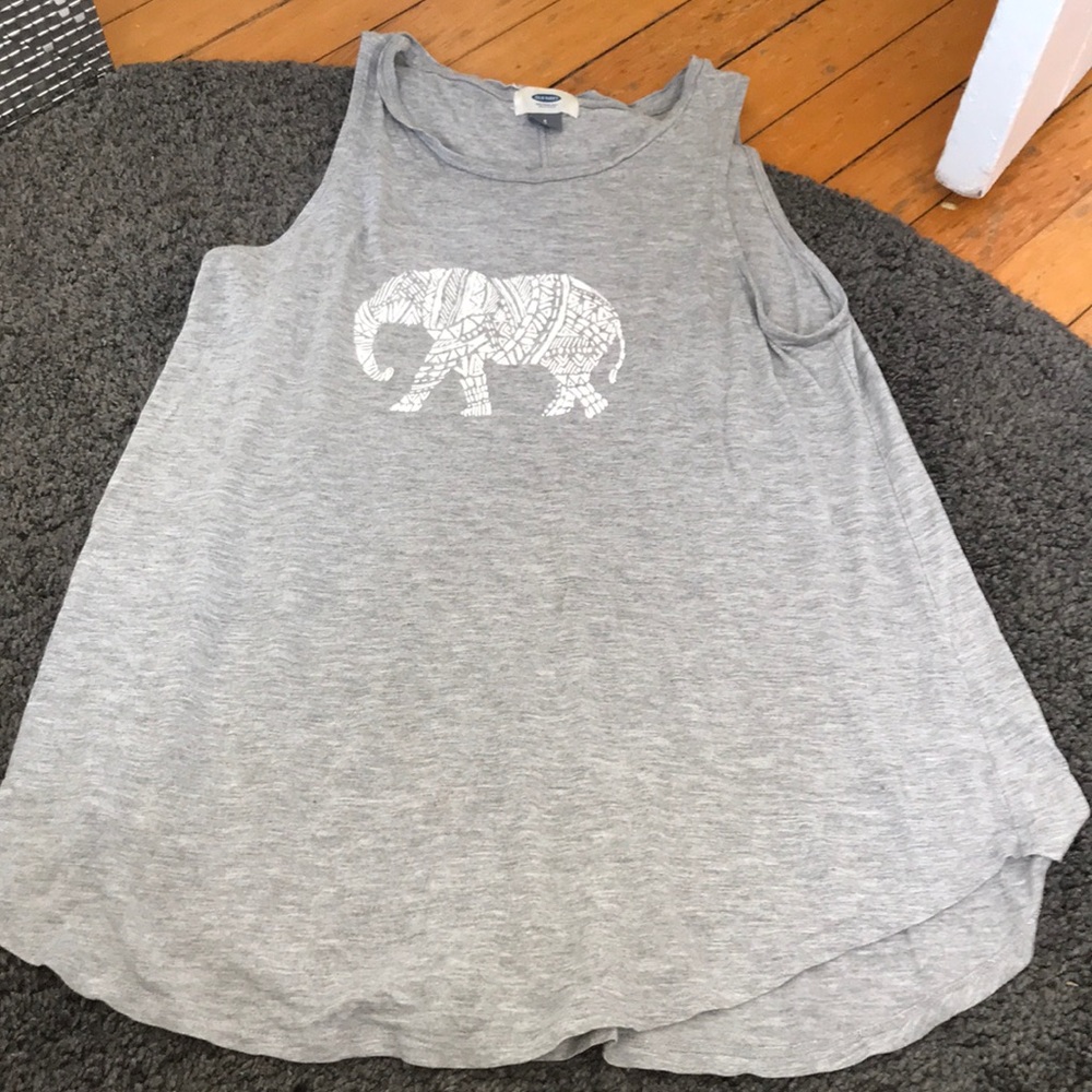 Gray elephant tank from old navy